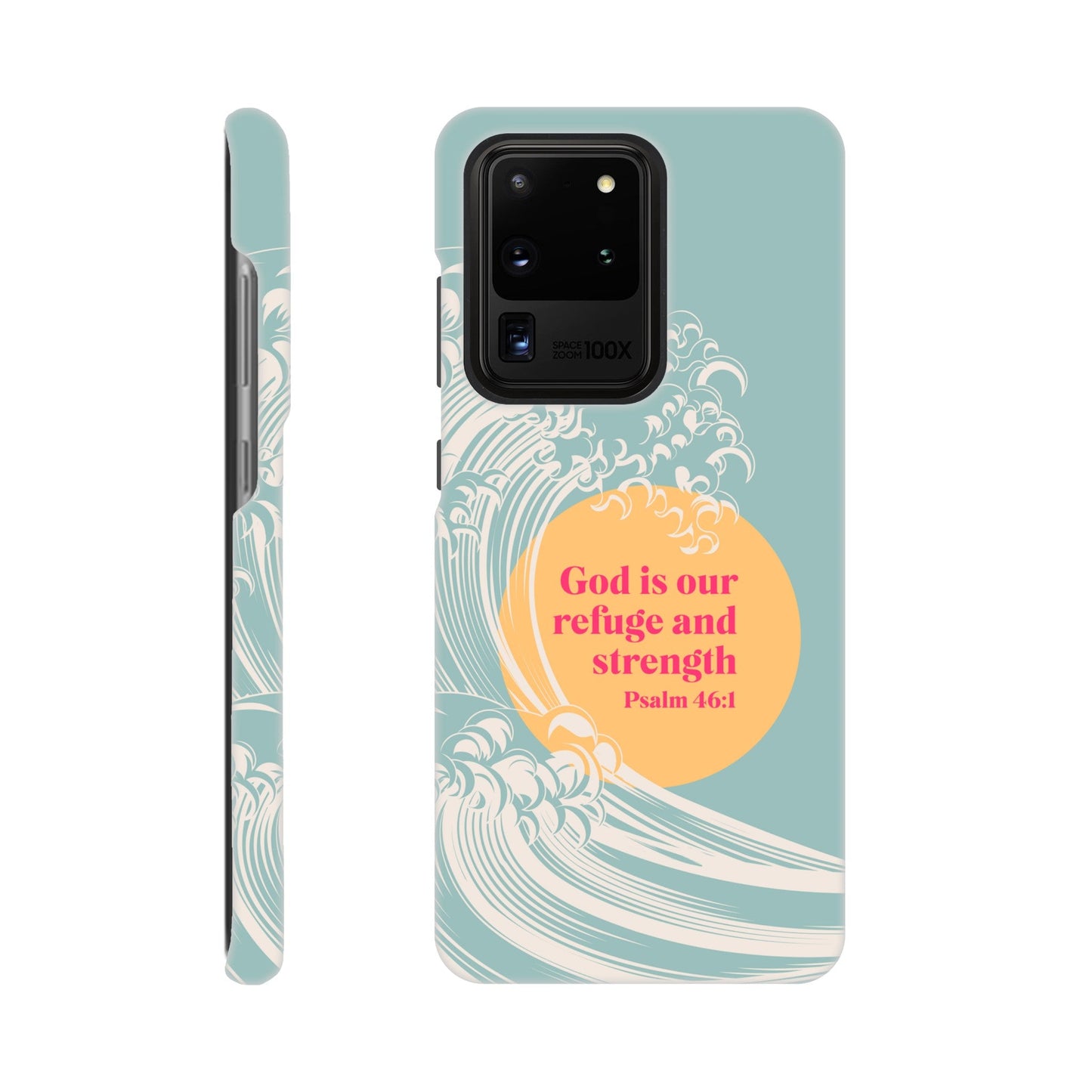 Psalm 46 verse 1 phone case. God is our refuge and strength - The Christian Poster Company