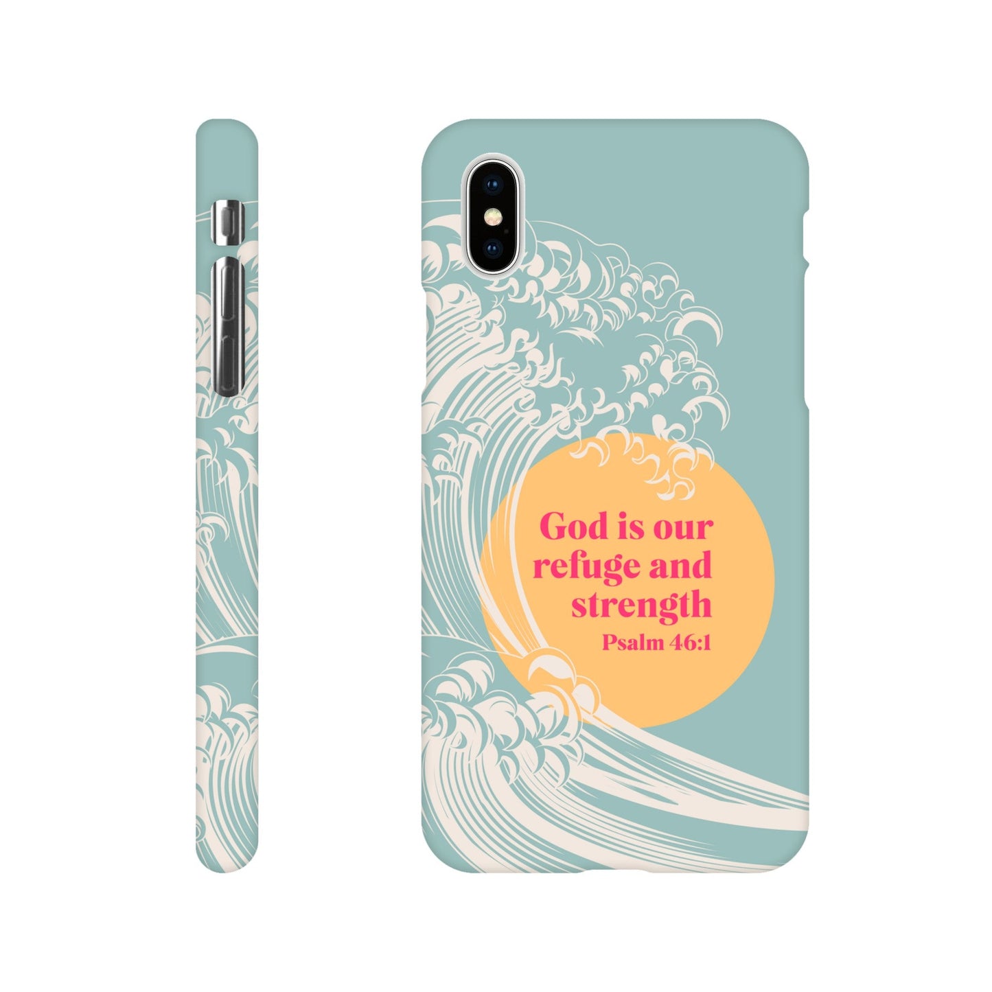 Psalm 46 verse 1 phone case. God is our refuge and strength - The Christian Poster Company