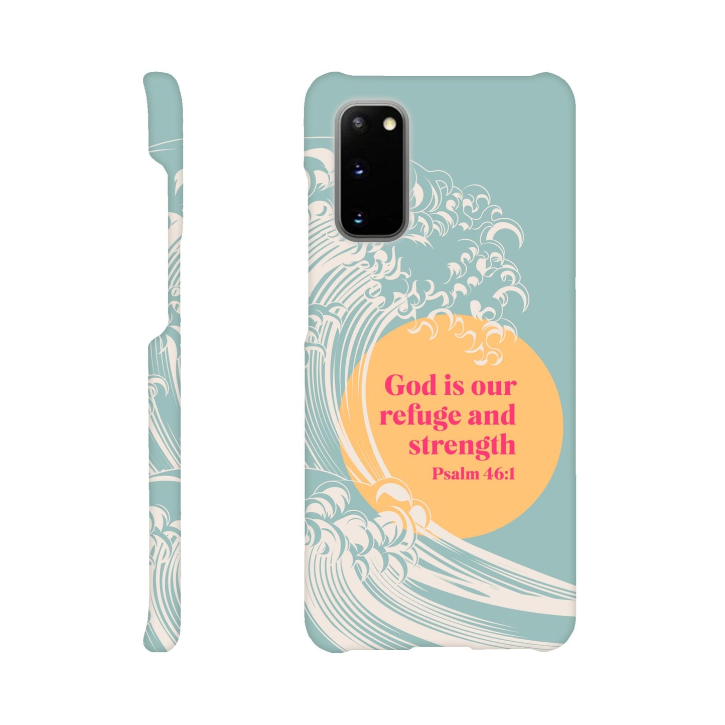 Psalm 46 verse 1 phone case. God is our refuge and strength - The Christian Poster Company