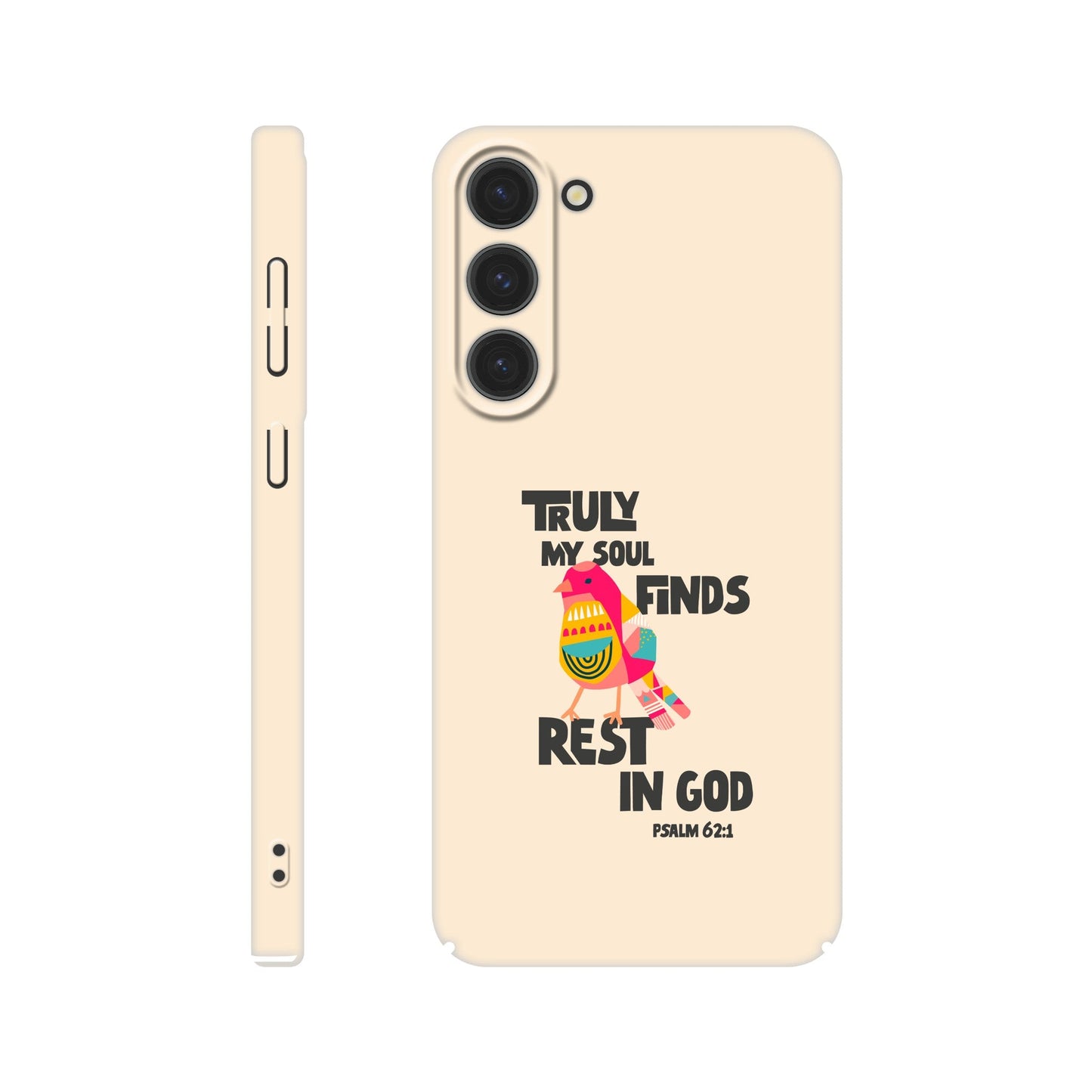 Psalm 62:1 phone case. Truly my soul finds rest in God - The Christian Poster Company