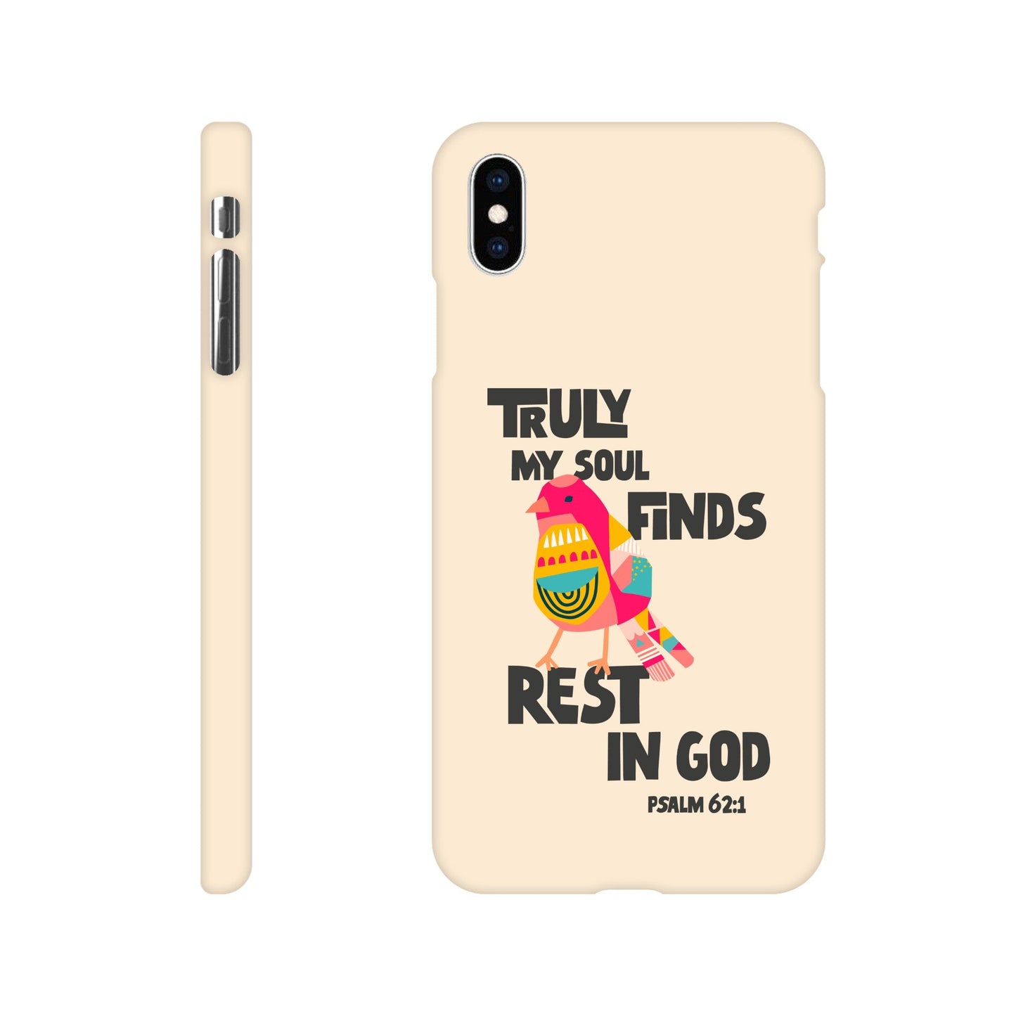 Psalm 62:1 phone case. Truly my soul finds rest in God - The Christian Poster Company