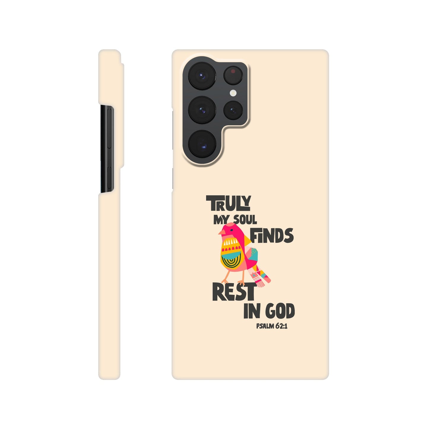 Psalm 62:1 phone case. Truly my soul finds rest in God - The Christian Poster Company