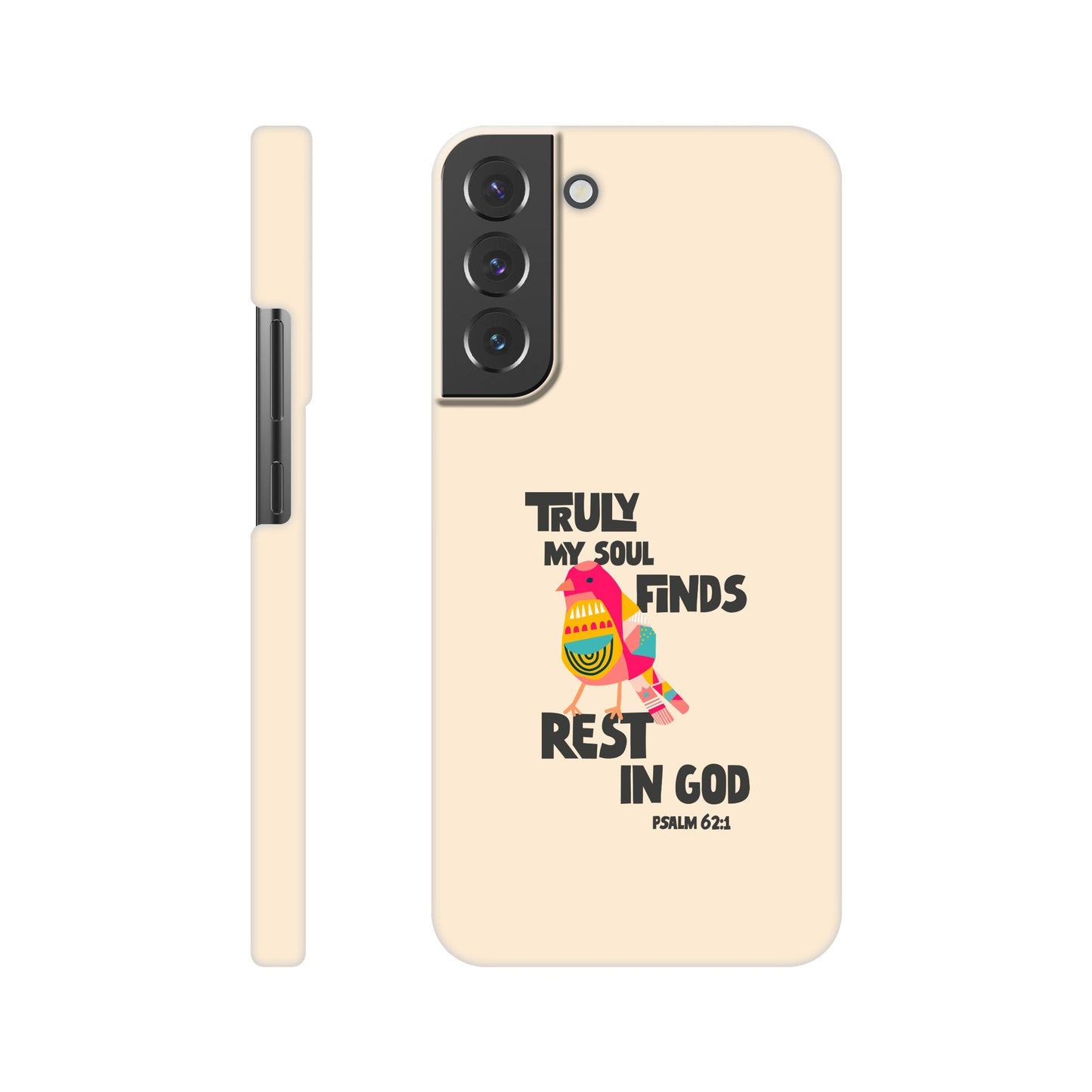 Psalm 62:1 phone case. Truly my soul finds rest in God - The Christian Poster Company