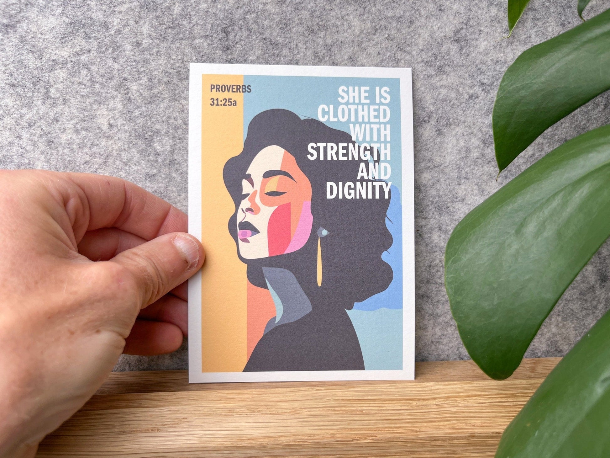 Set of Christian Postcards. Proverbs 31. She is clothed with strength and dignity. - The Christian Poster Company