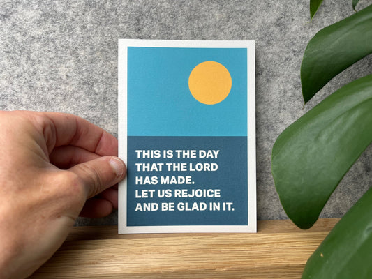 Set of Christian Postcards. 'This is the day" - Psalm 118 - The Christian Poster Company