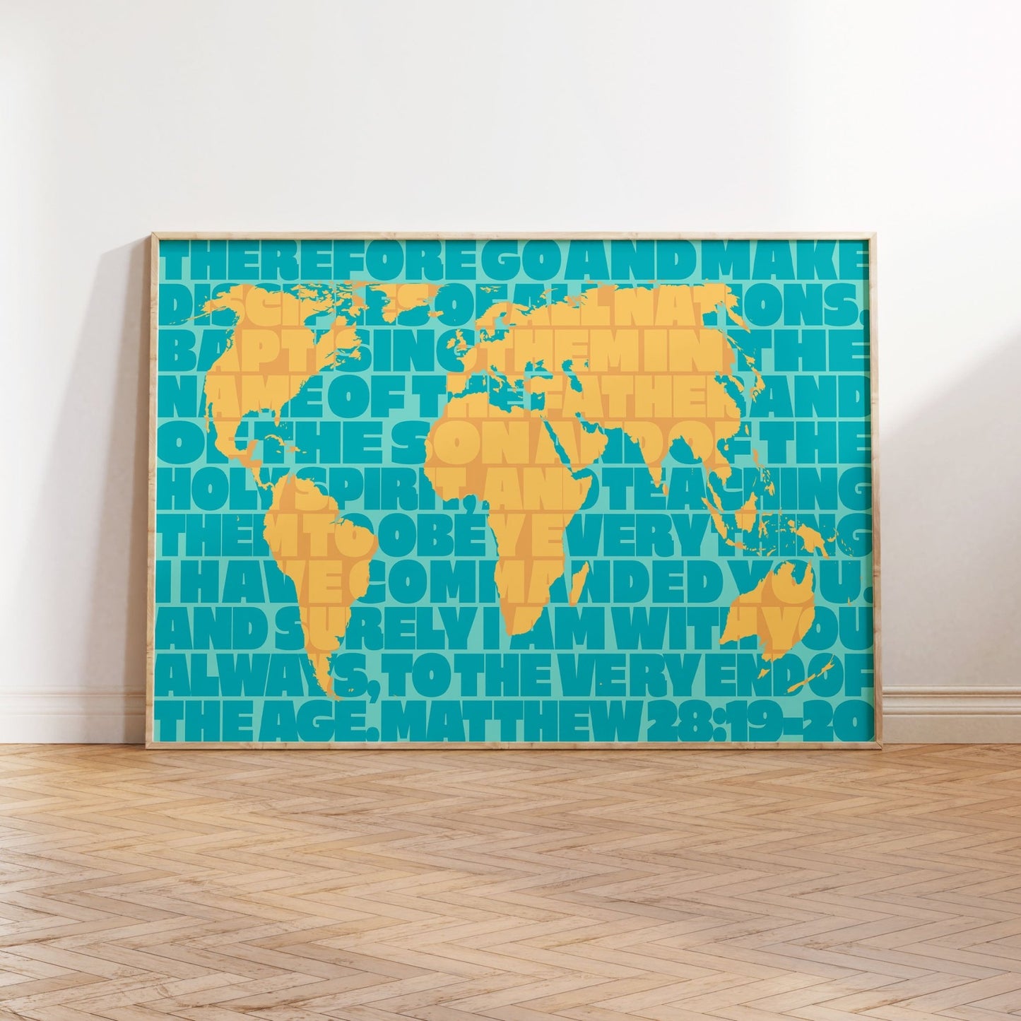 The Great Commission. Matthew 28. Christian poster. - The Christian Poster Company