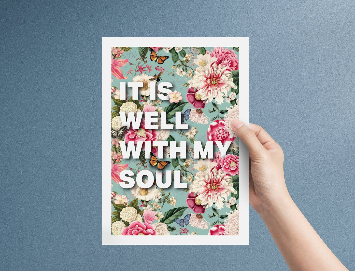 IT IS WELL Christian poster, It is well with my soul print, christian wall decor - The Christian Poster Company