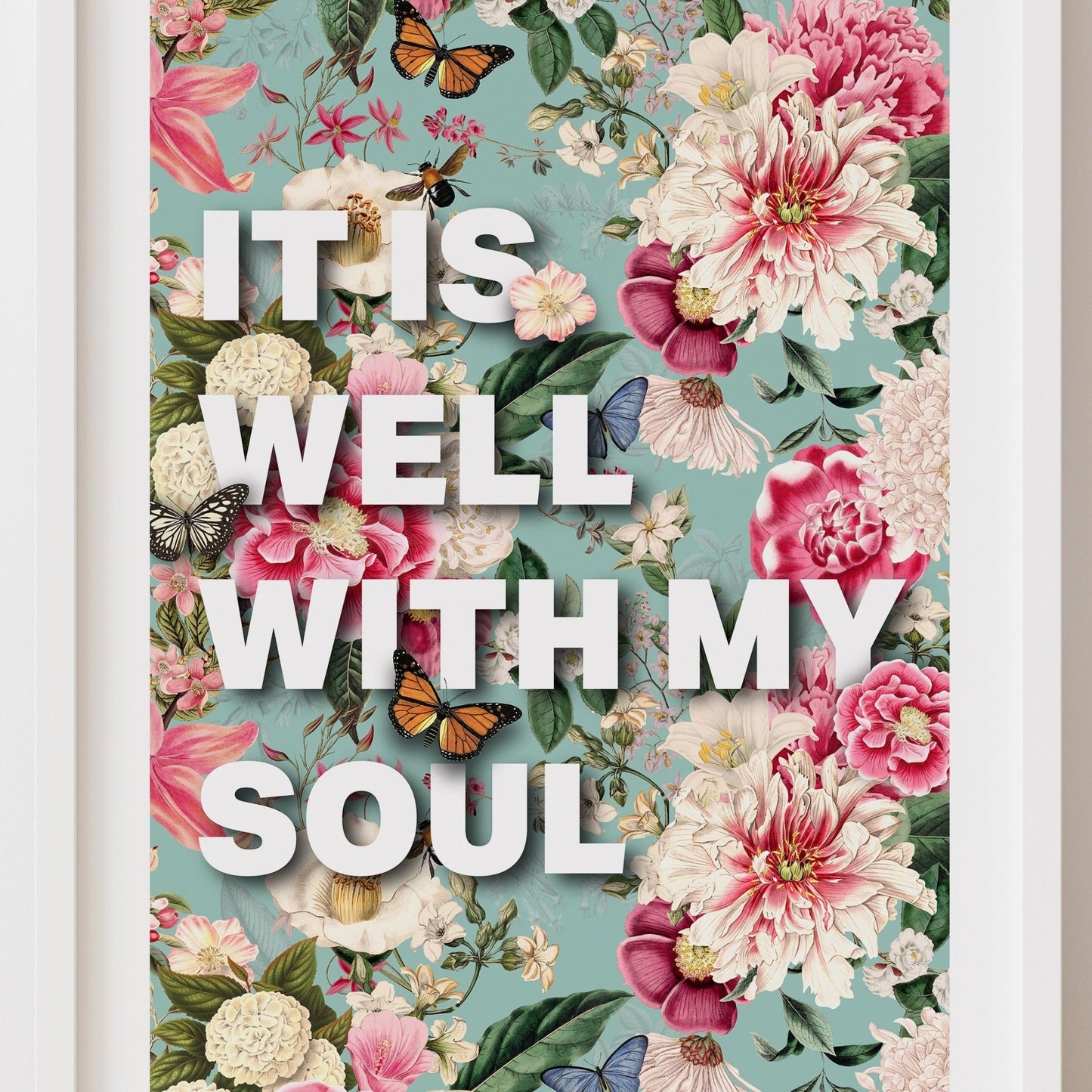 IT IS WELL Christian poster, It is well with my soul print, christian wall decor - The Christian Poster Company