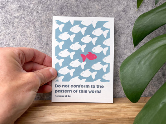 Set of Christian Postcards. Do not conform to the pattern of this world. Romans 12 verse 2 - The Christian Poster Company