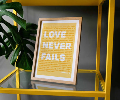 1 Corinthians 13 A4 framed poster - The Christian Poster Company