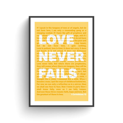 1 Corinthians 13 | Love Never Fails - The Christian Poster Company