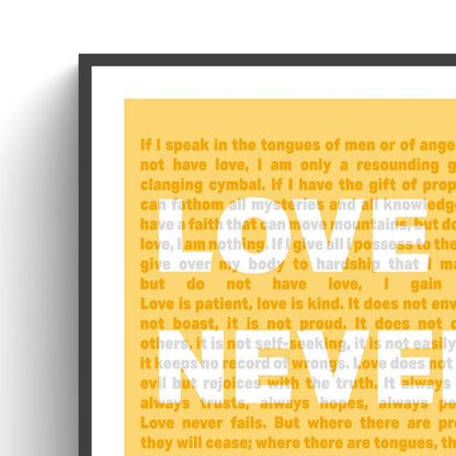 1 Corinthians 13 | Love Never Fails - The Christian Poster Company