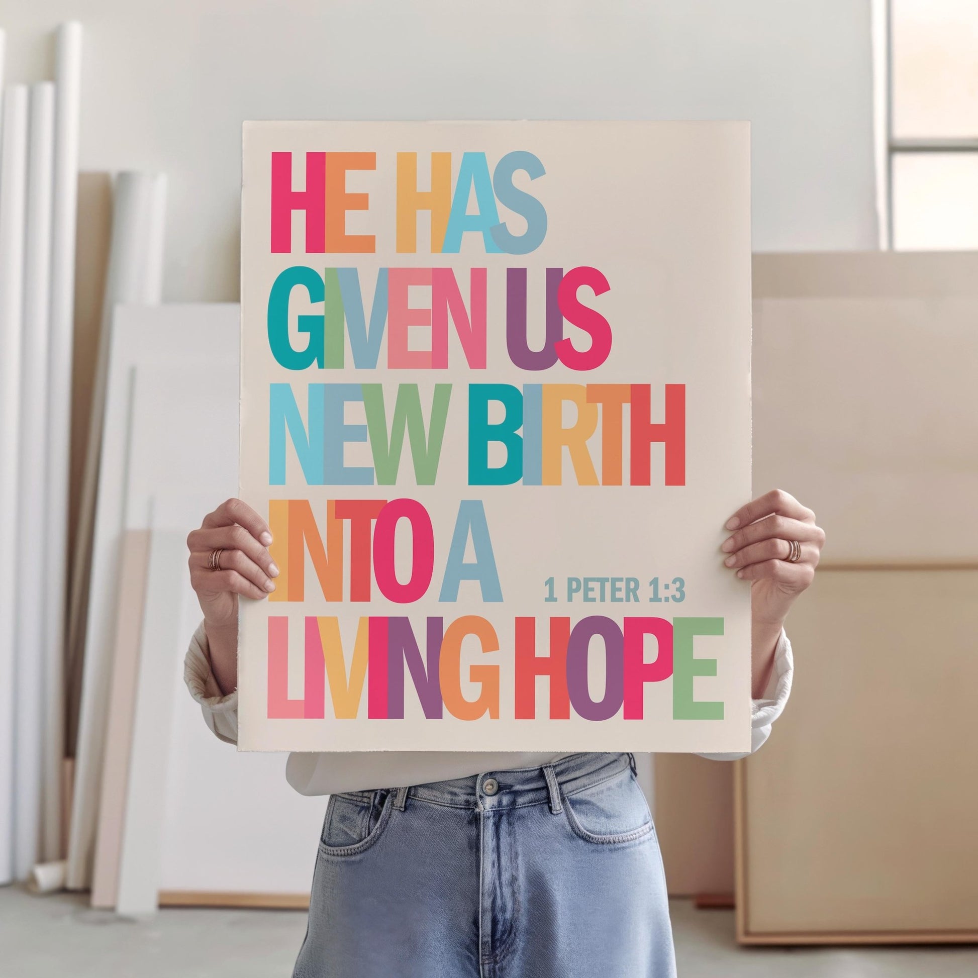 1 Peter 1 verse 3 poster. We have this hope - The Christian Poster Company