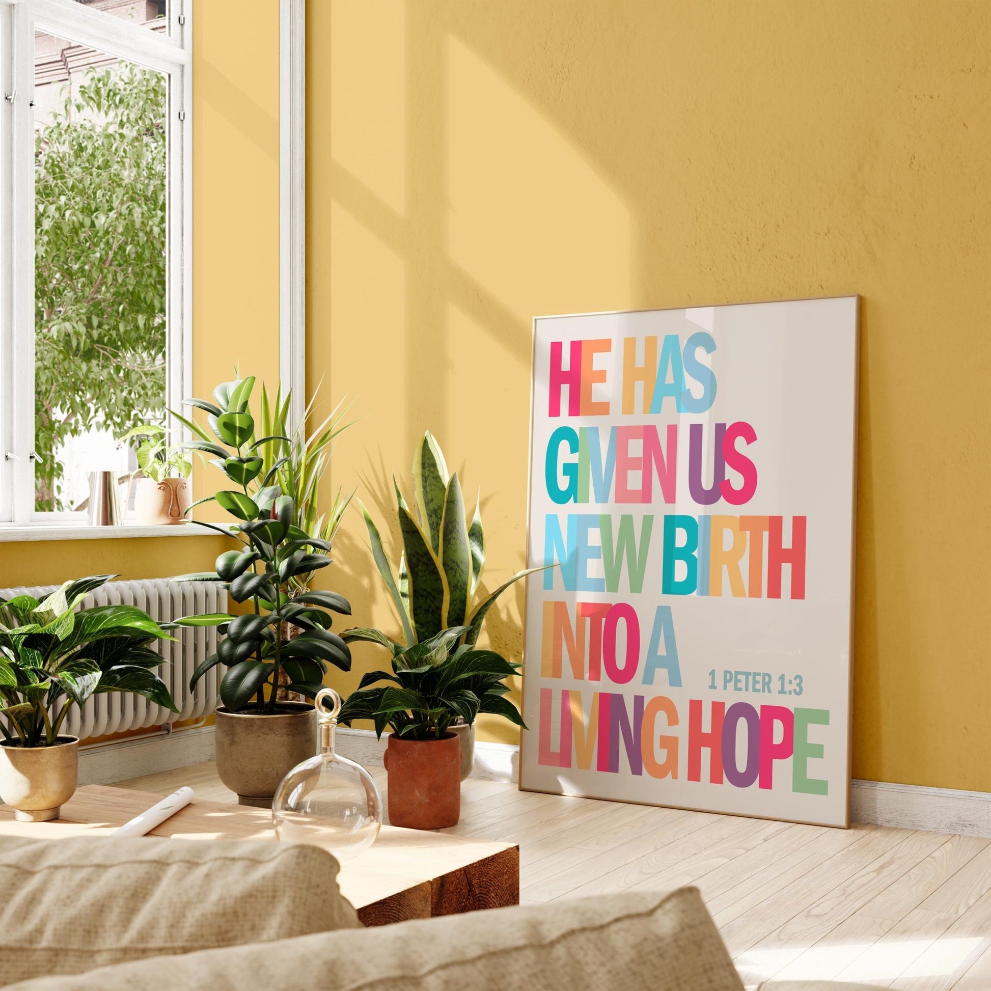 1 Peter 1 verse 3 poster. We have this hope - The Christian Poster Company