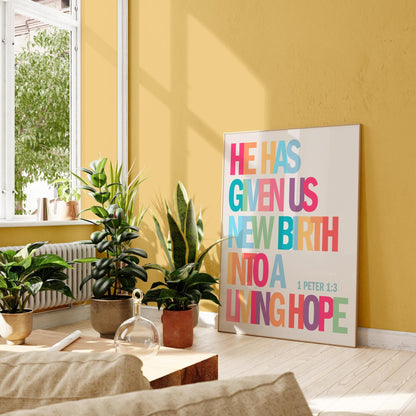 1 Peter 1 verse 3 poster. We have this hope - The Christian Poster Company