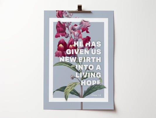 1 Peter 1 verse 3 poster. Final copies- end of line