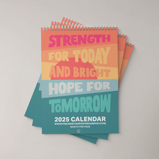 Image showing the cover design for The Christian Poster Company 2025 Bible verse calendar