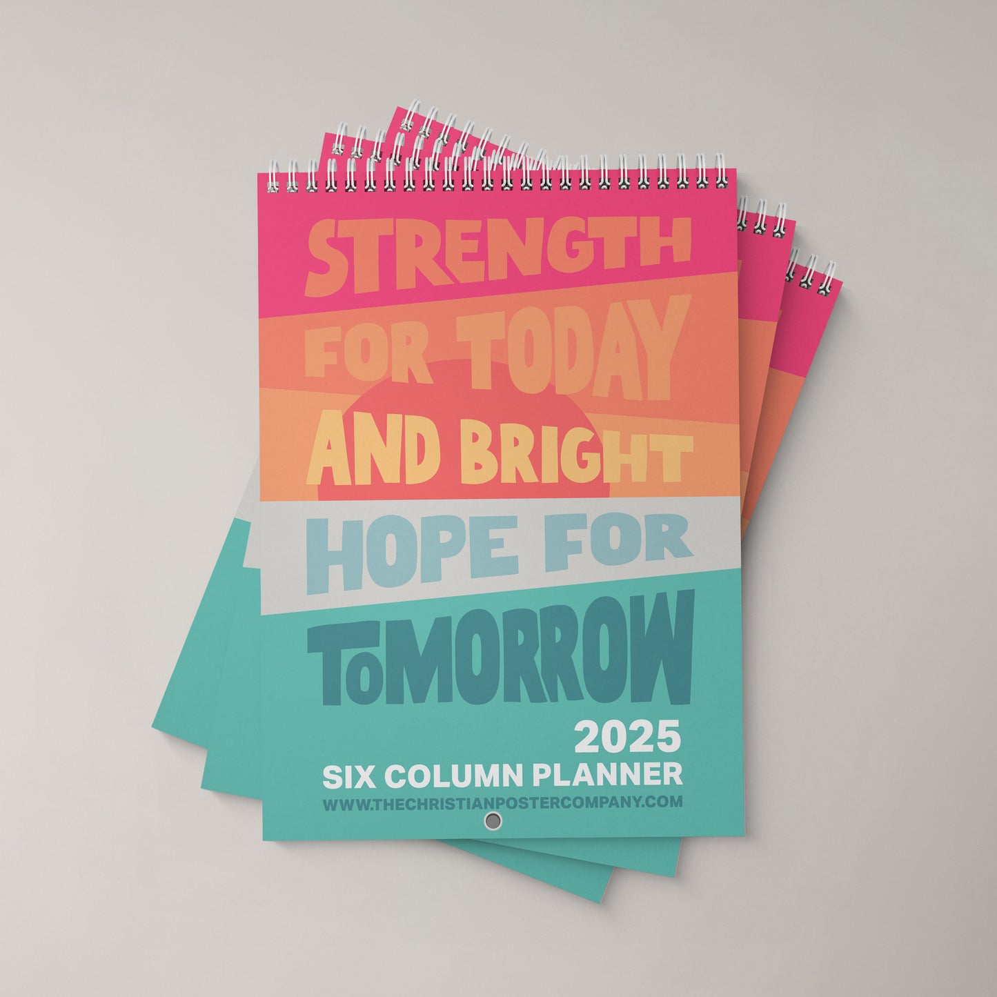 Image showing the cover design for The Christian Poster Company 2025 Bible verse family planner