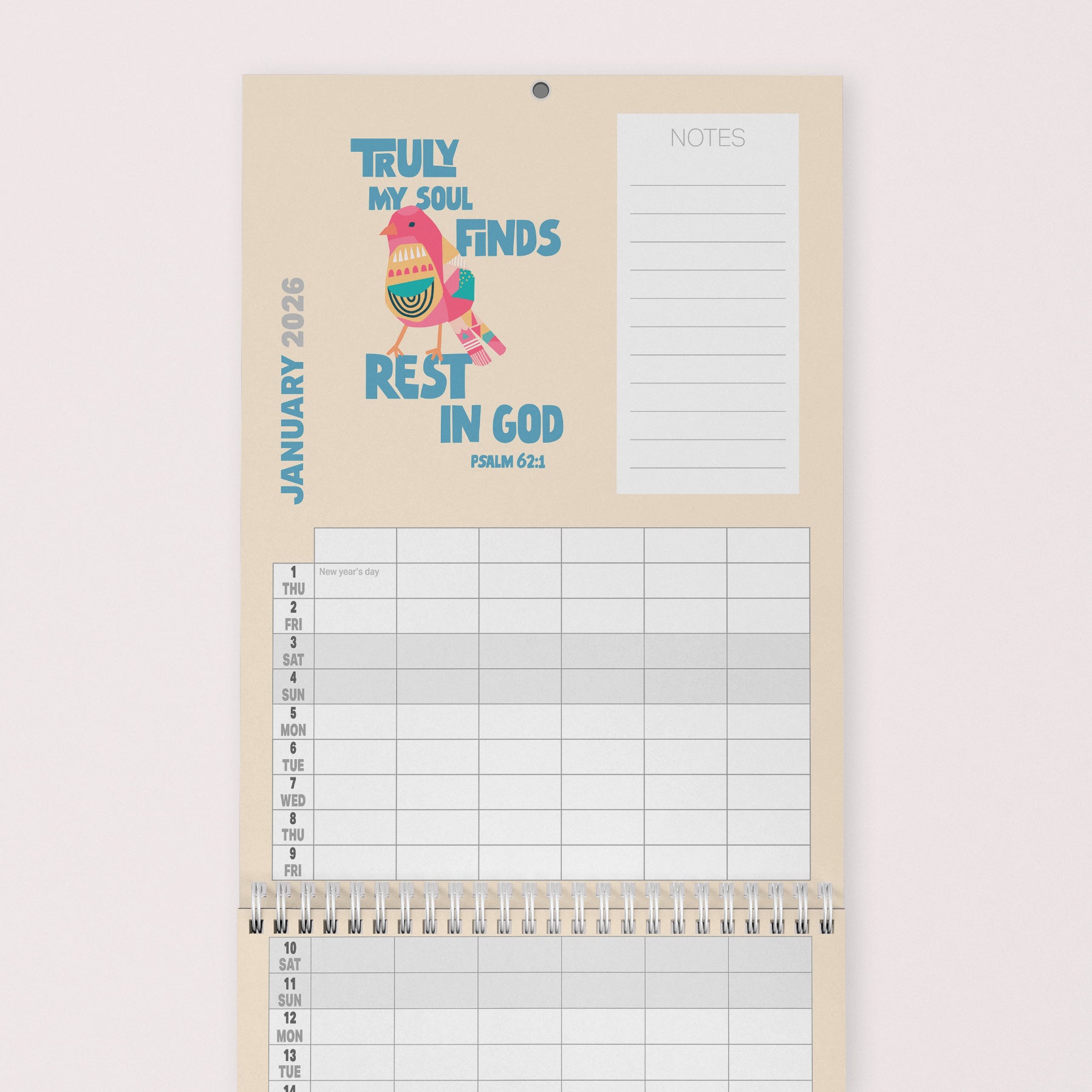 2026 six - column Christian family planner calendar - The Christian Poster Company