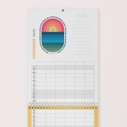2026 six - column Christian family planner calendar - The Christian Poster Company