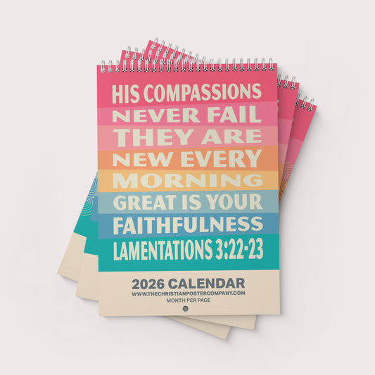 The 2026 Christian calendar from The Christian Poster Company