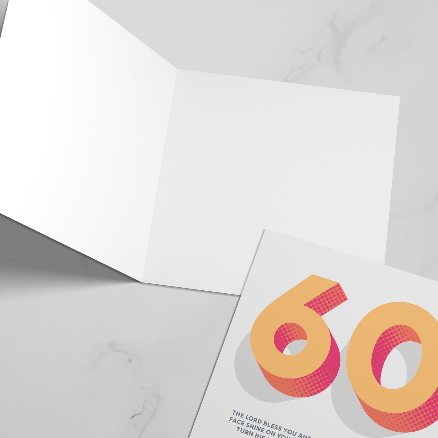60th birthday greeting card with bible verse. The Lord bless you and keep you. Numbers 6 - The Christian Poster Company
