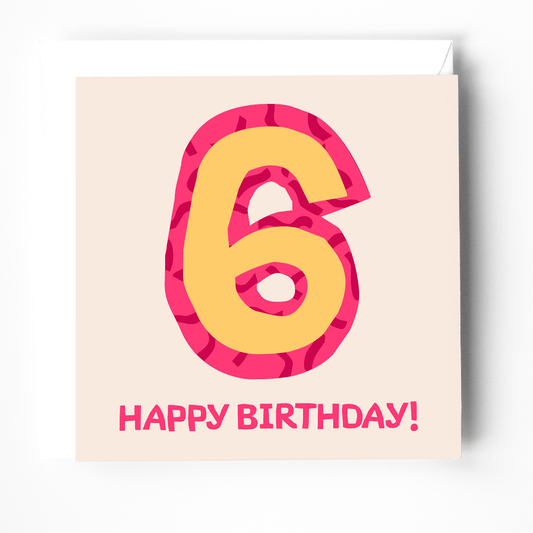 6th birthday card with bible verse inside - The Christian Poster Company