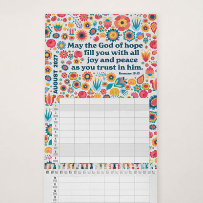 2027 six-column Christian family planner calendar