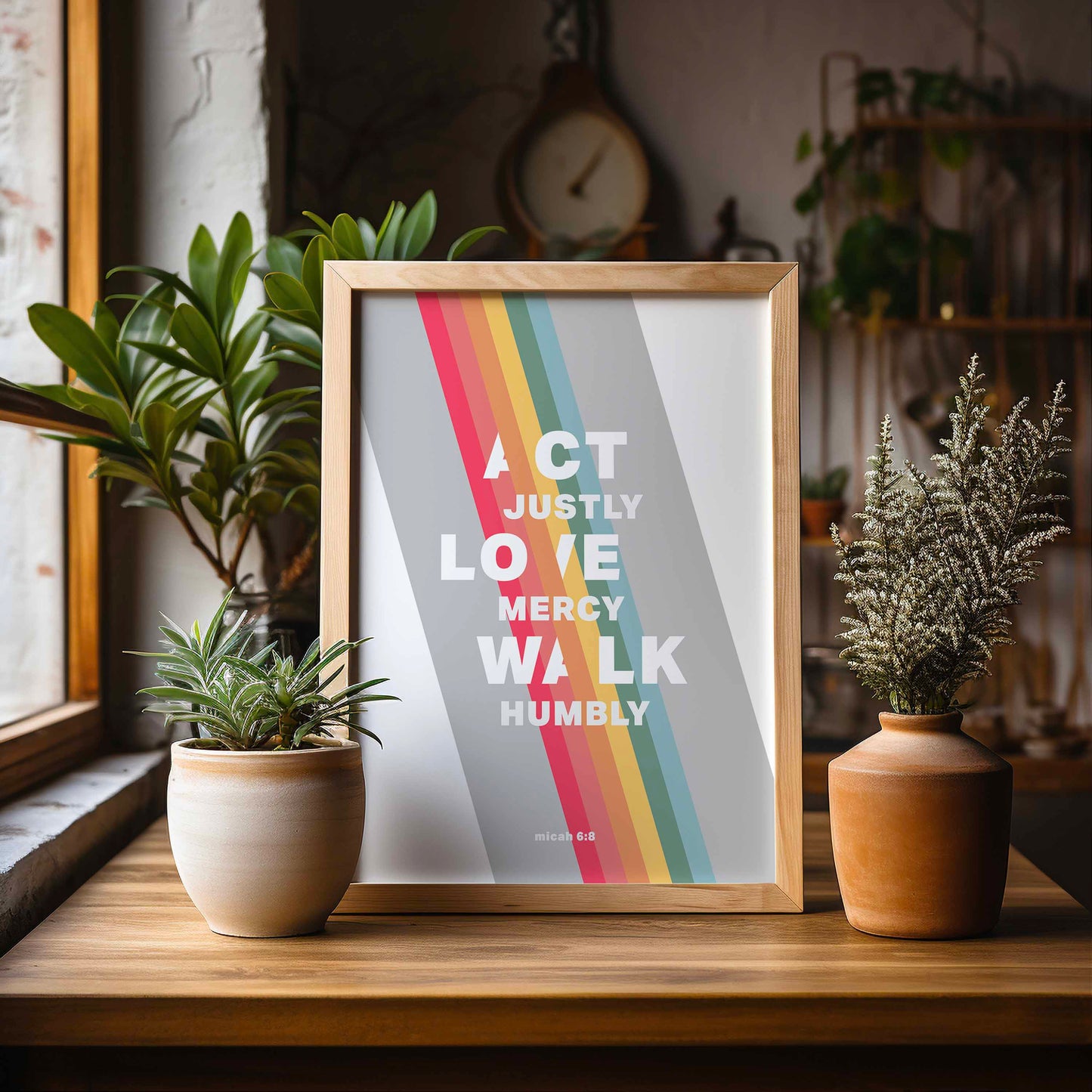 Act Justly, Love Mercy, Walk Humbly | Micah 6 verse 8 print