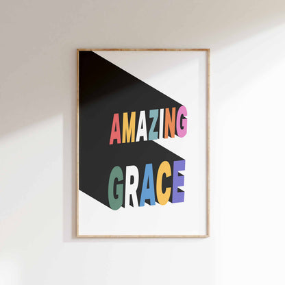 Amazing Grace poster. Wall art.