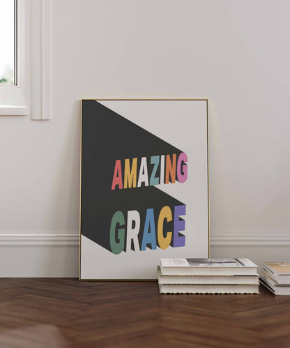 Amazing Grace poster. Wall art.