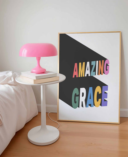 Amazing Grace poster. Wall art.