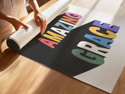 Amazing Grace poster. Wall art.
