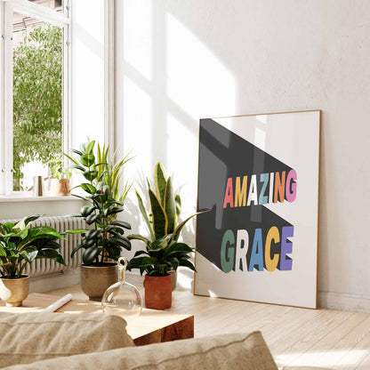 Amazing Grace poster. Wall art.