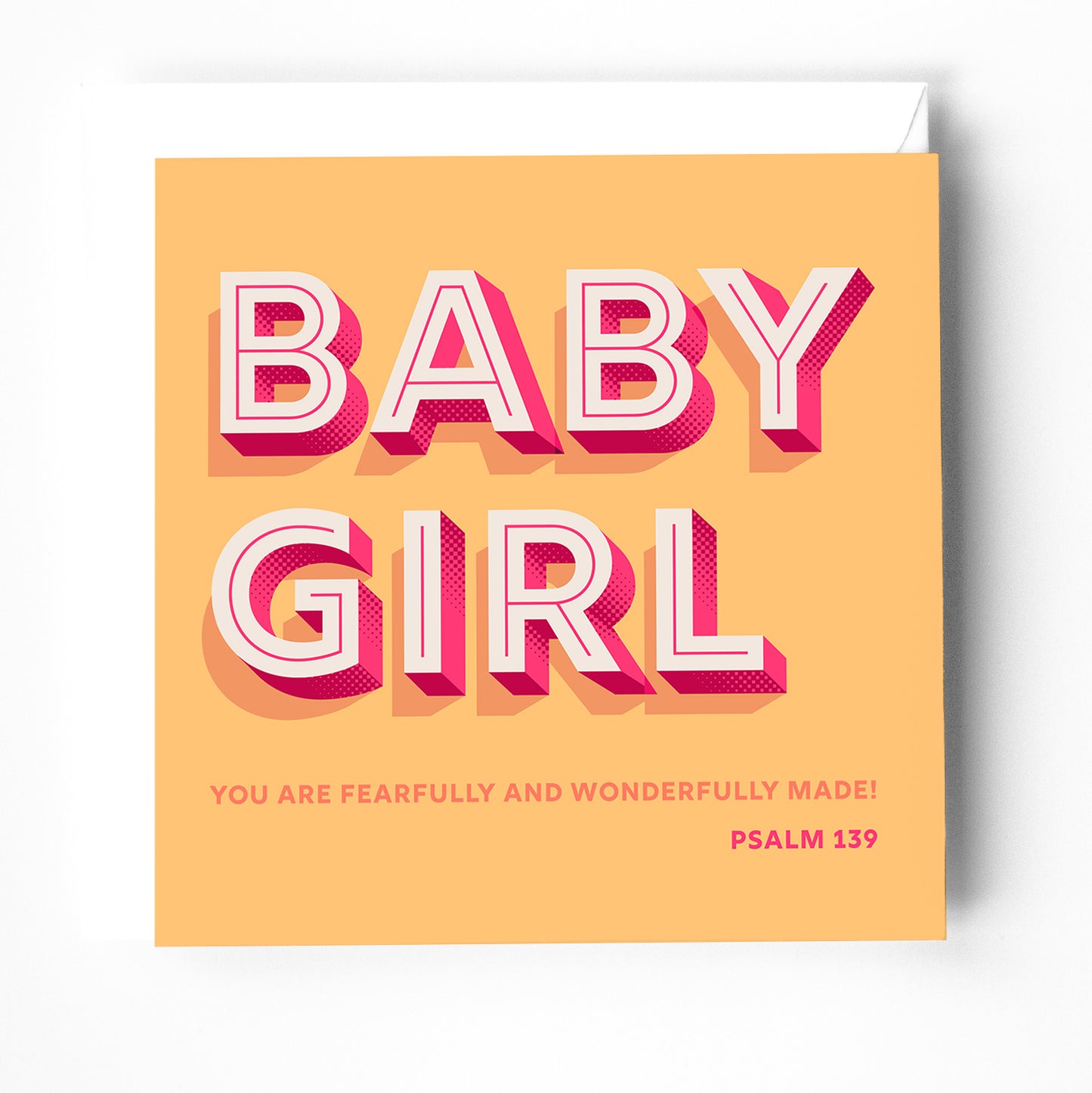 Baby Girl greeting card with bible verse