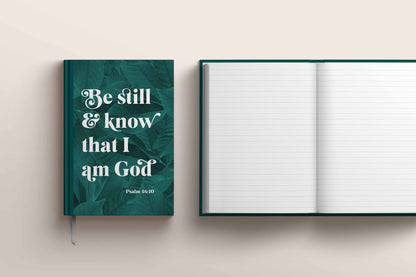 Be Still and Know Christian Notebook – Luxury A5 Hardback Journal | Psalm 46:10