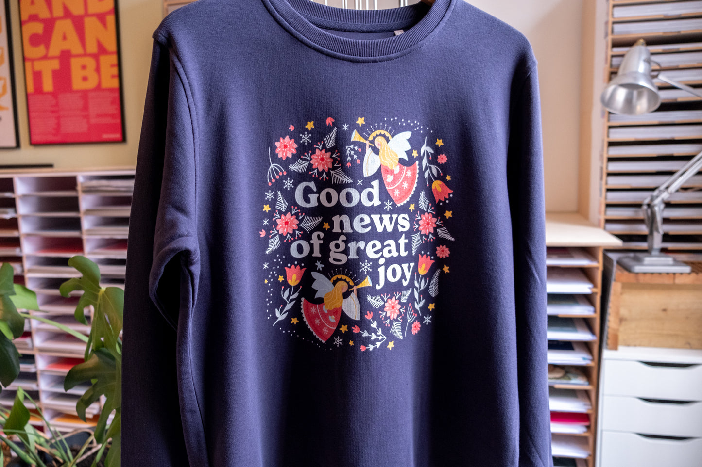 Christmas jumper. Good News of Great Joy. Unisex