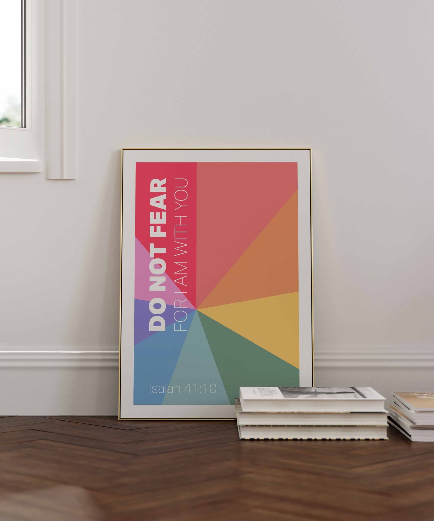Do Not Fear poster. Isaiah 41 verse 10. Christian wall art.