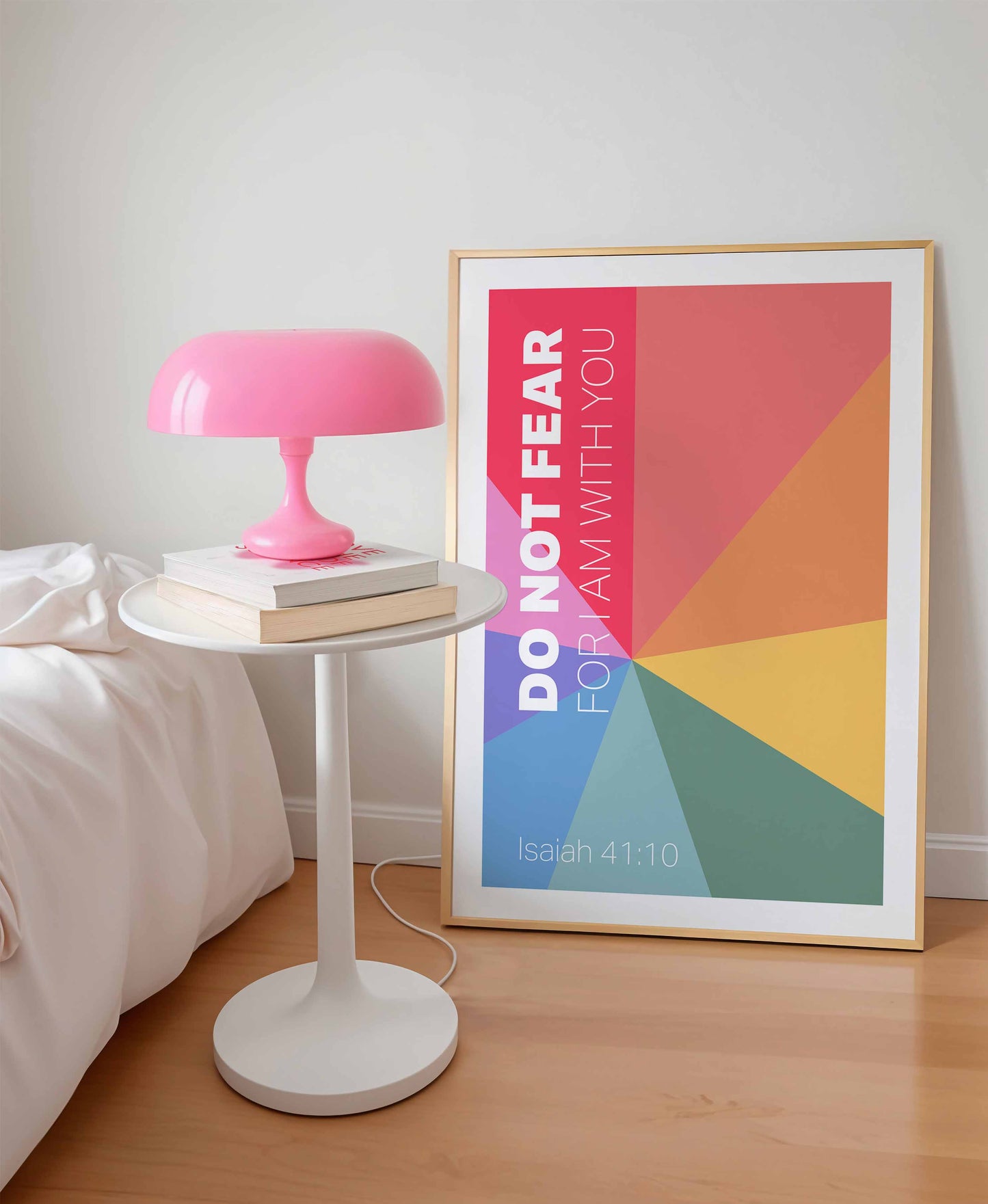Do Not Fear poster. Isaiah 41 verse 10. Christian wall art.