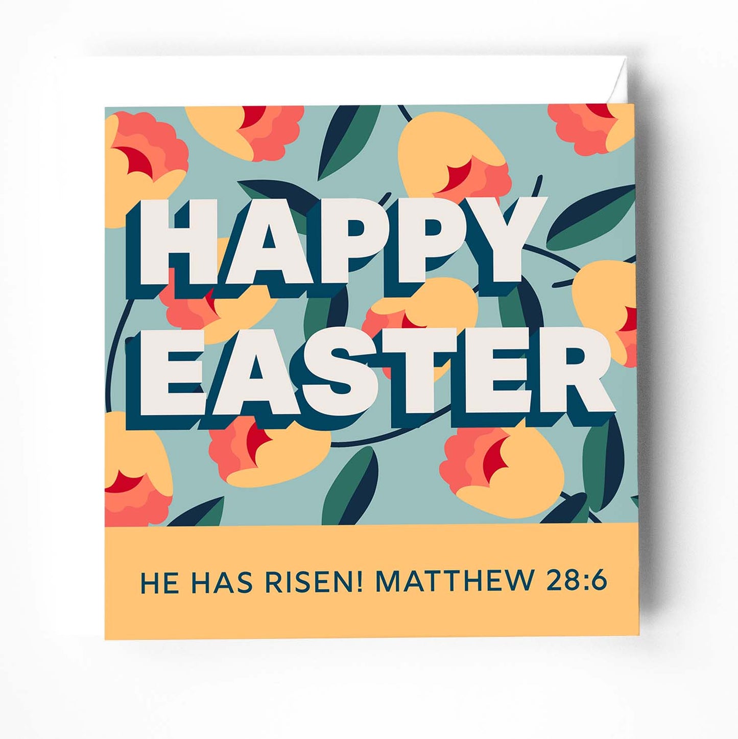 Easter greeting card with bible verse