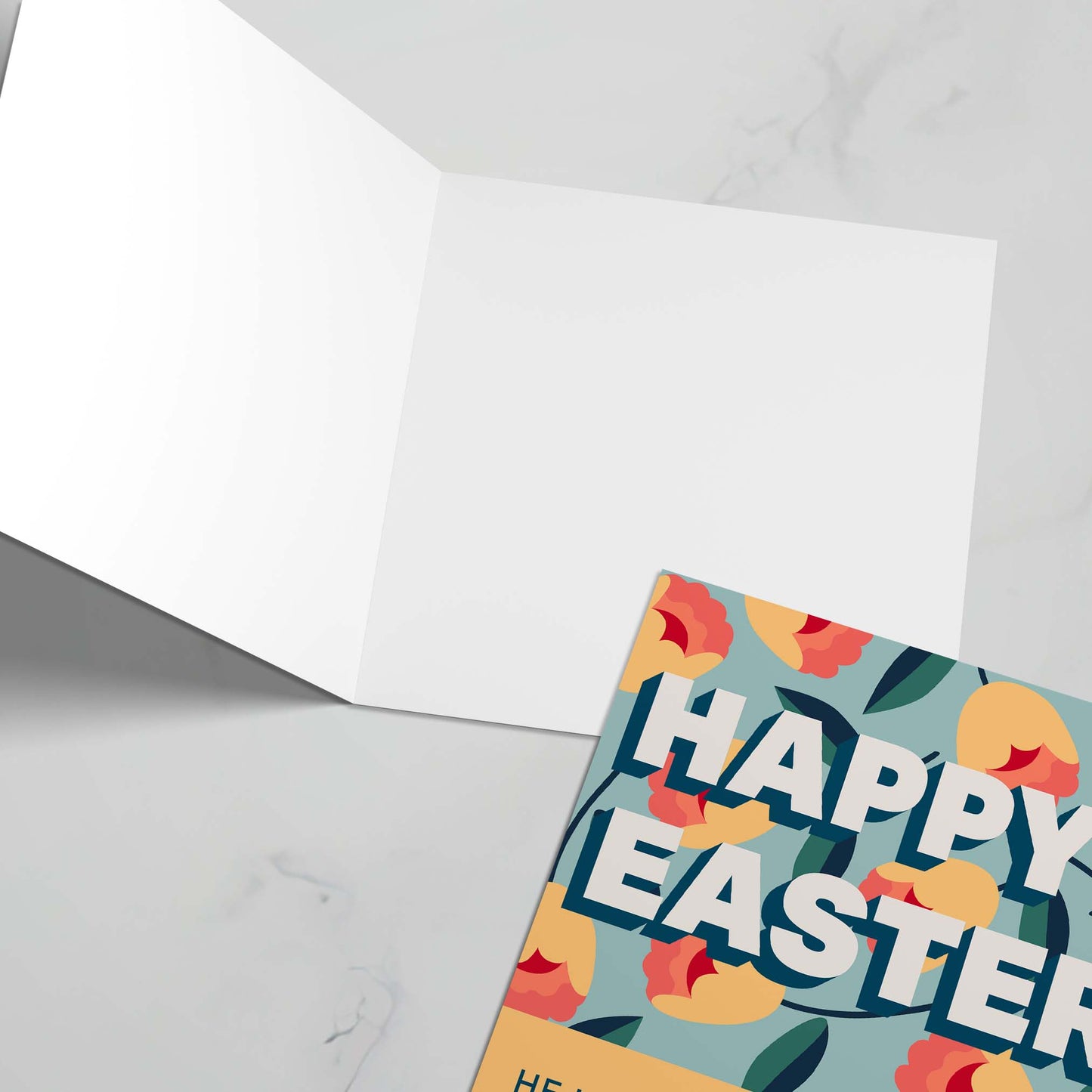 Easter greeting card with bible verse