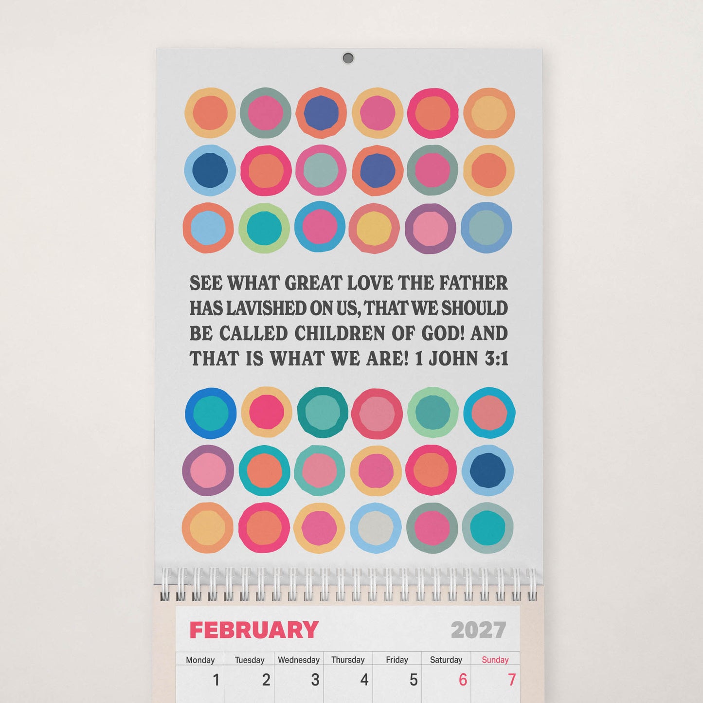 2027 Christian wall calendar