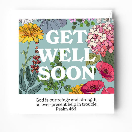 Get well soon card with bible verse