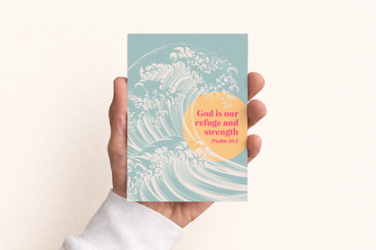 Set of Christian Postcards. 'God is our refuge and strength" - Psalm 46 verse 1