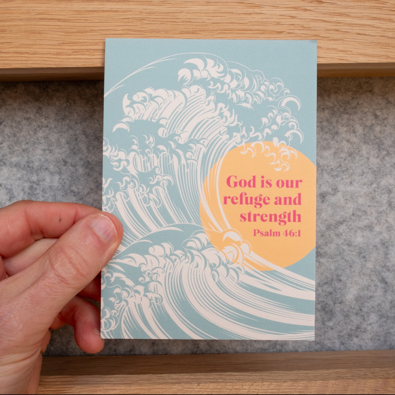Set of Christian Postcards. 'God is our refuge and strength" - Psalm 46 verse 1