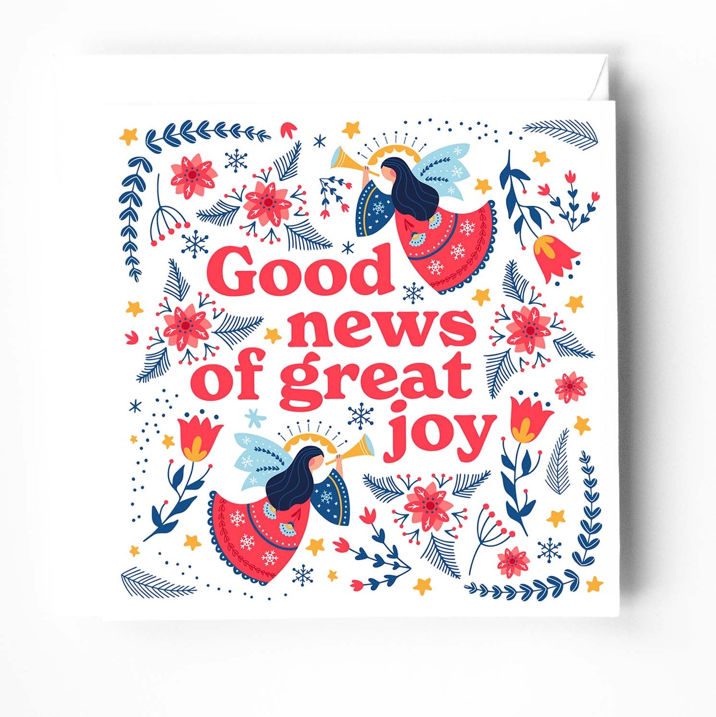 Pack of 5 Christmas cards with bible verse