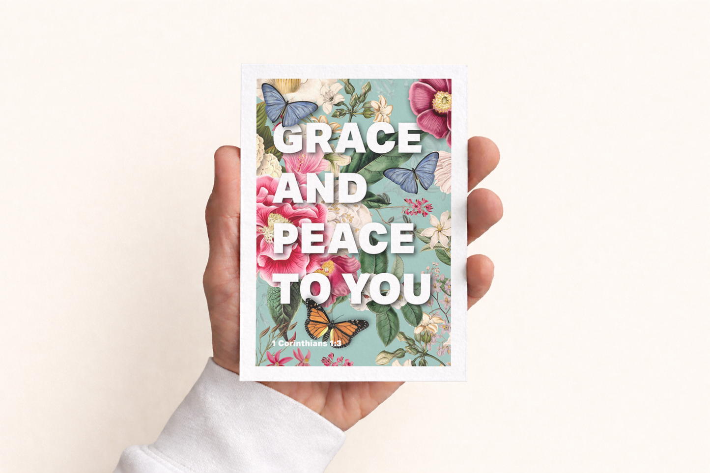 Set of Christian Postcards. Grace and peace to you. 1 Corinthians 1 verse 3