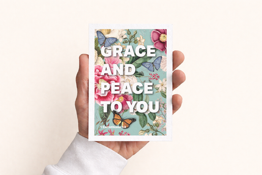 Set of Christian Postcards. Grace and peace to you. 1 Corinthians 1 verse 3
