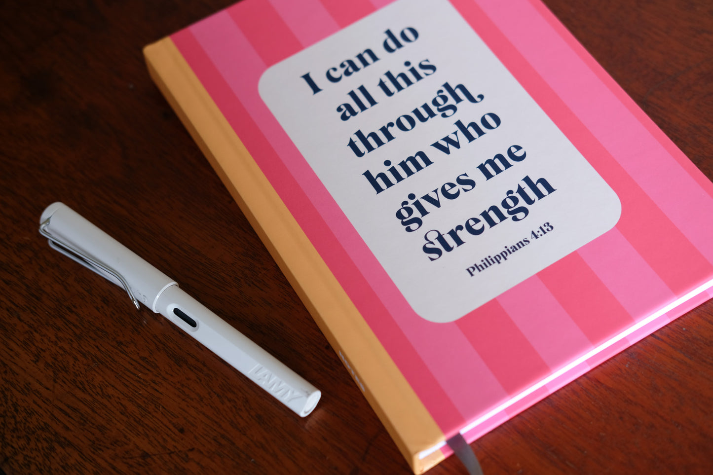 Philippians 4:13 Christian Notebook - Premium Hardback Bible Verse Journal - I Can Do All This Through Him Who Gives Me Strength