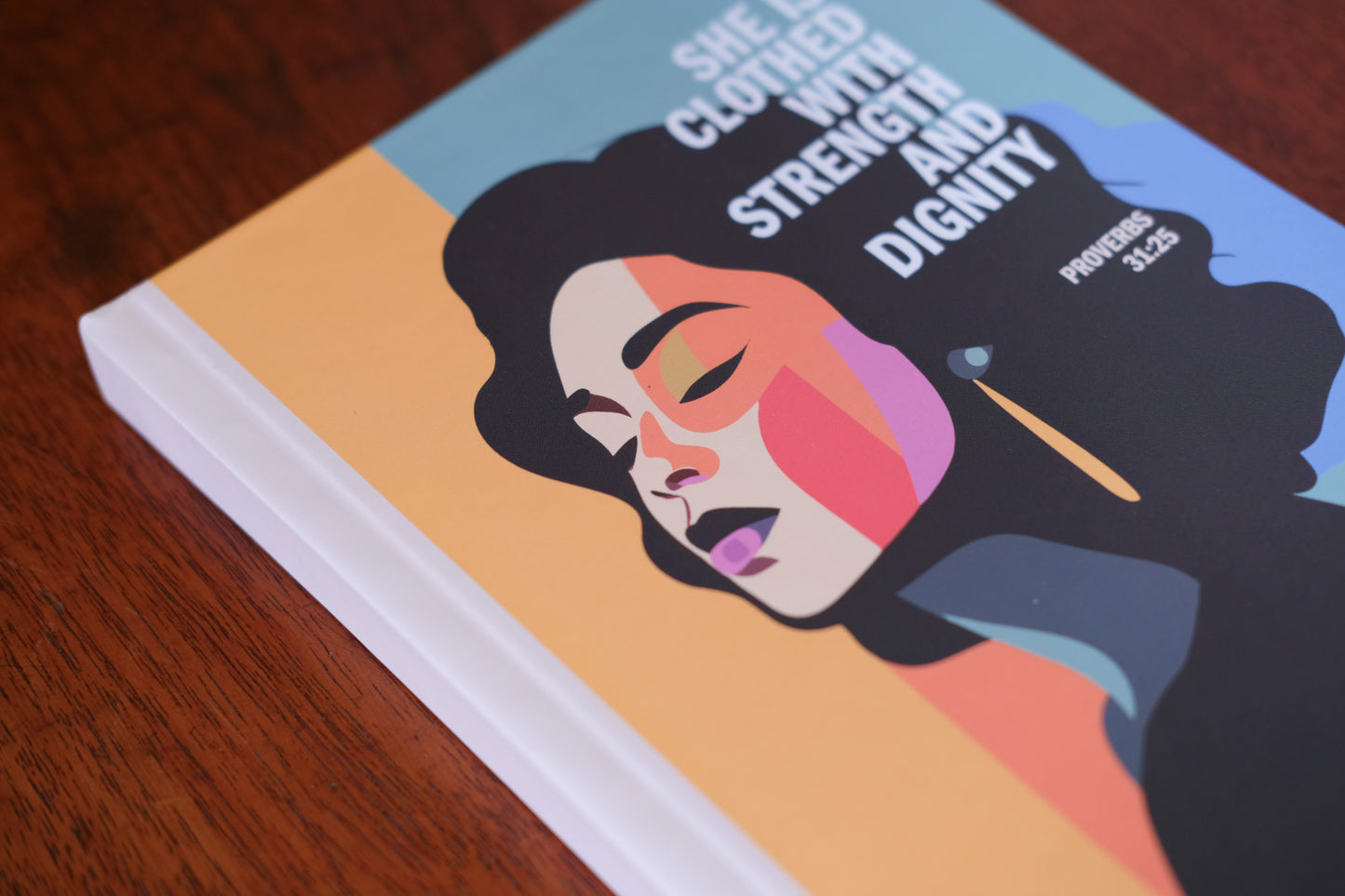 Proverbs 31:25 Christian Notebook - Premium Hardback Journal for Women - She is Clothed With Strength And Dignity